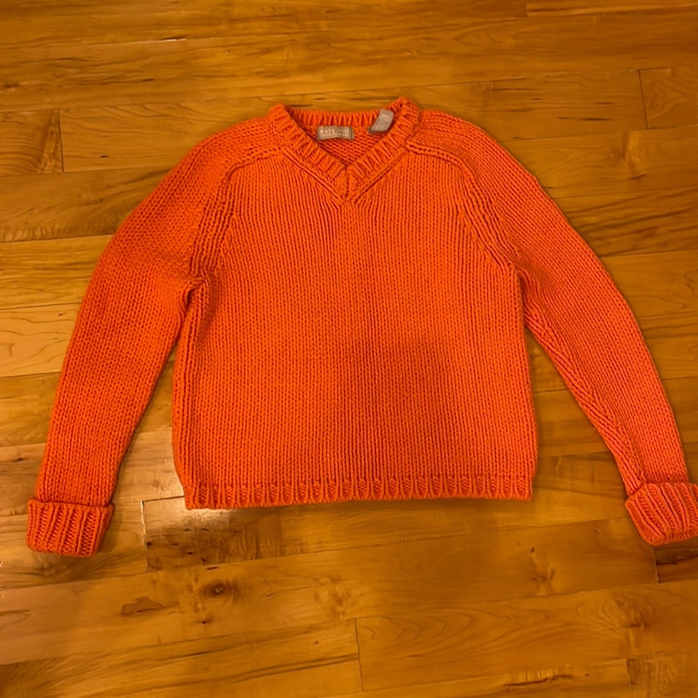 Thick orange sweater